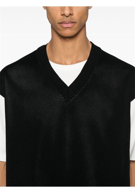 T-shirt con design a strati in bianco e nero Comme des Garçons Homme - uomo COMME DES GARCONS HOMME | HOT0062